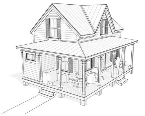 Interior design of a compact, well-planned ADU living space